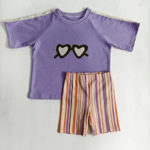 Customized High-End Cotton Suit Set for Kids Simple and Unique Vivid Design Short-Style Lively Baby Clothing Sets