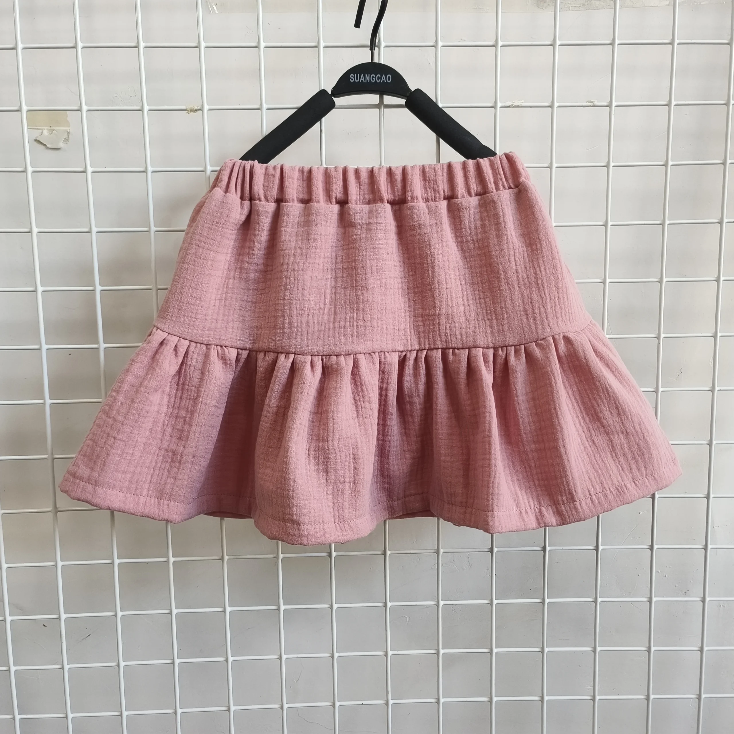 Hot Sell Baby Girls Crape Skirt High Waist Fashion Children Solid Color Skirts - Image 4