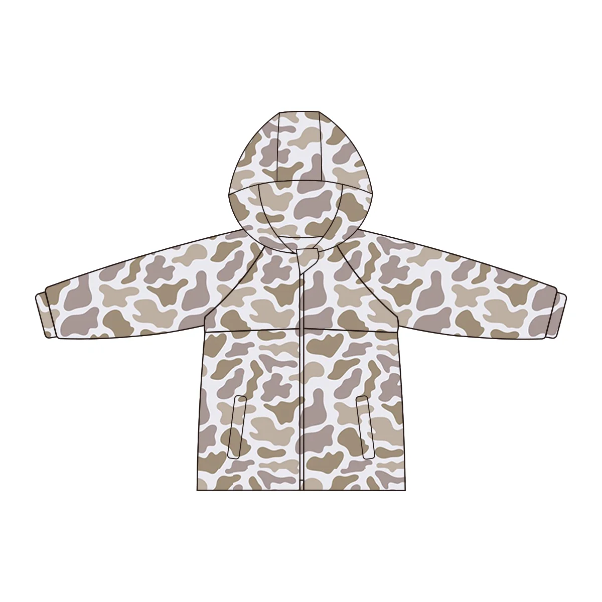 Custom Toddler Boy Spring Jacket Camo Seamless Pattern Kid's Windbreaker Casual Sport Windproof Waterproof Coat - Image 5