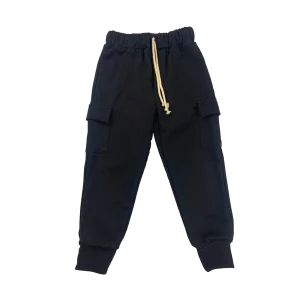 Custom Spring Autumn Neutral Boys and Girls Kids Baby Pocket Joggers French Terry Pants Toddler Sweatpants