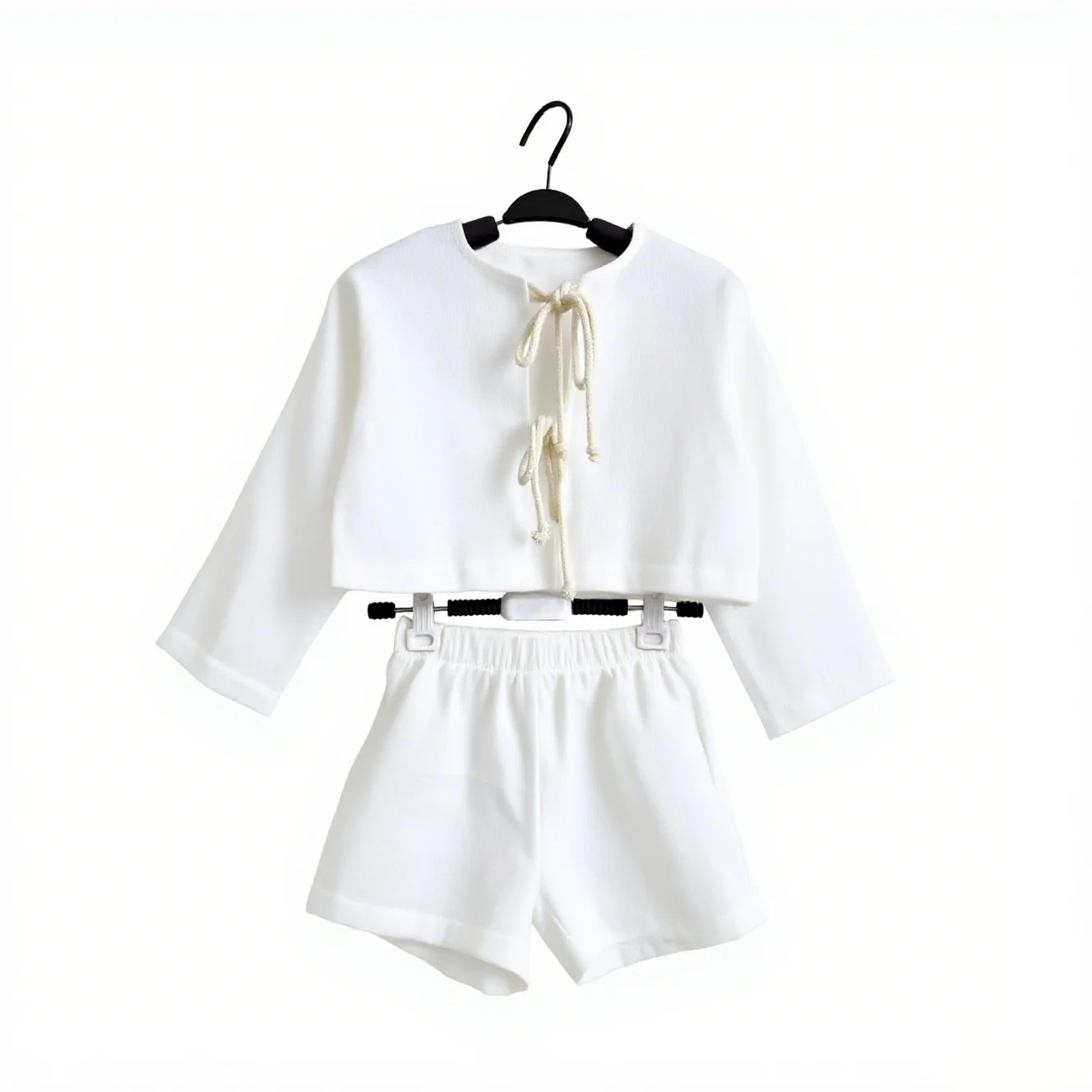 Summer Linen Set for Kids Long-Sleeved and Cool Breathable High-End and Simple Design Close-Fitting and Soft Baby Clothing - Image 6