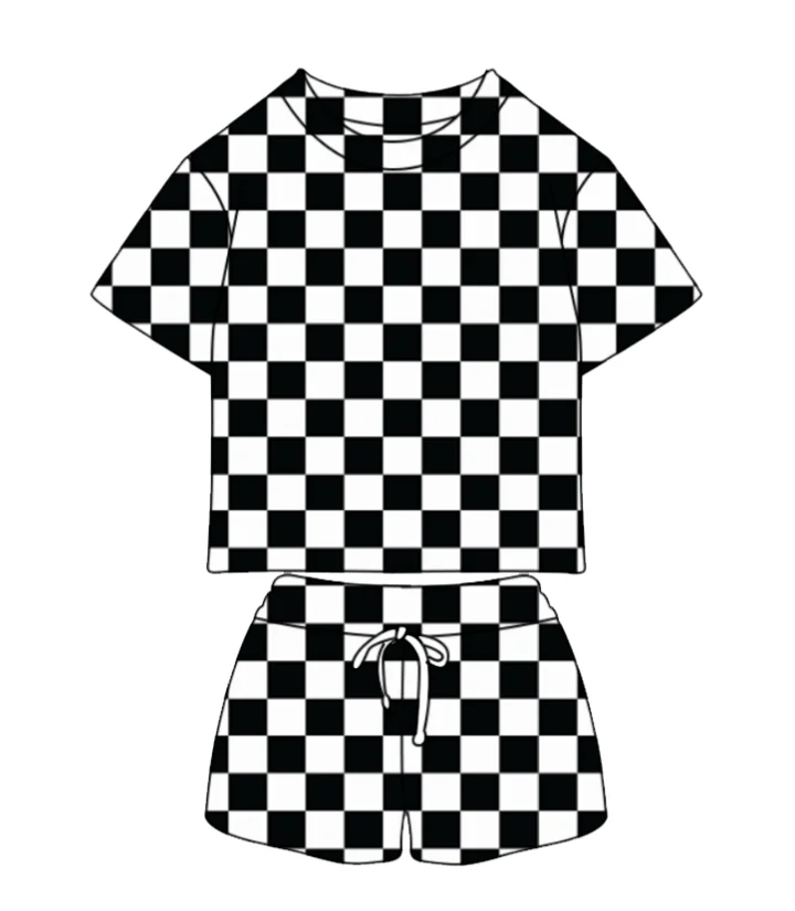 Custom Printing Summer Baby Short Sets Knitted Cotton Seamless Pattern Short Tee &shorts 2 Pcs Casual Outfit Sets - Image 4