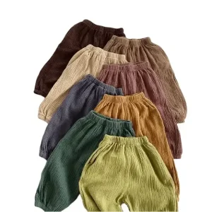 Customized Spring and Autumn Children's Muslim Solid Color Pants Children's Walking Casual Pants