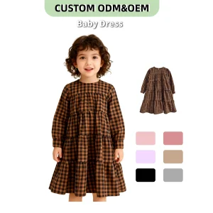 Baby Clothing Wholesale Summer Casual Girl's Dress Loose Woven Suspenders Straight Plain Dyed Techniques