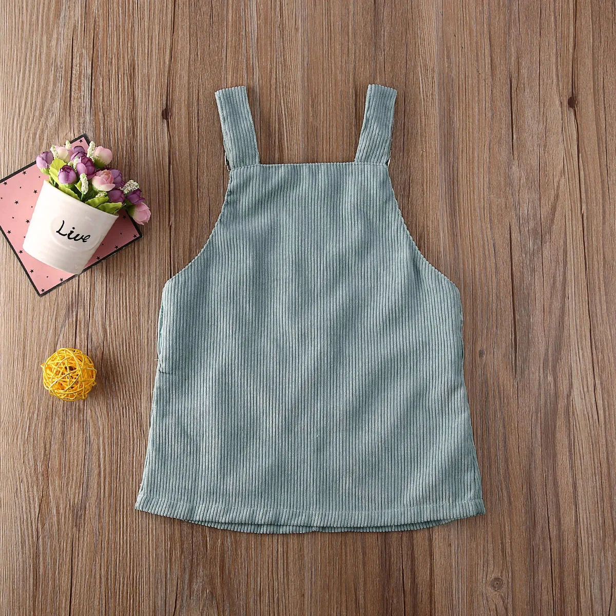 2024 Baby Summer Clothing 0-5T Toddler Kids Baby Girl Mini Retro Dress Strap Corduroy Dress Suspenders Solid Overalls - Image 3