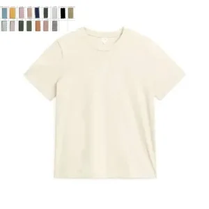 Custom Baby Toddler 100% Jersey Cotton No Elastic Short Sleeve Shirt Top Trendy Blanks for DTF, Screen Printing + More