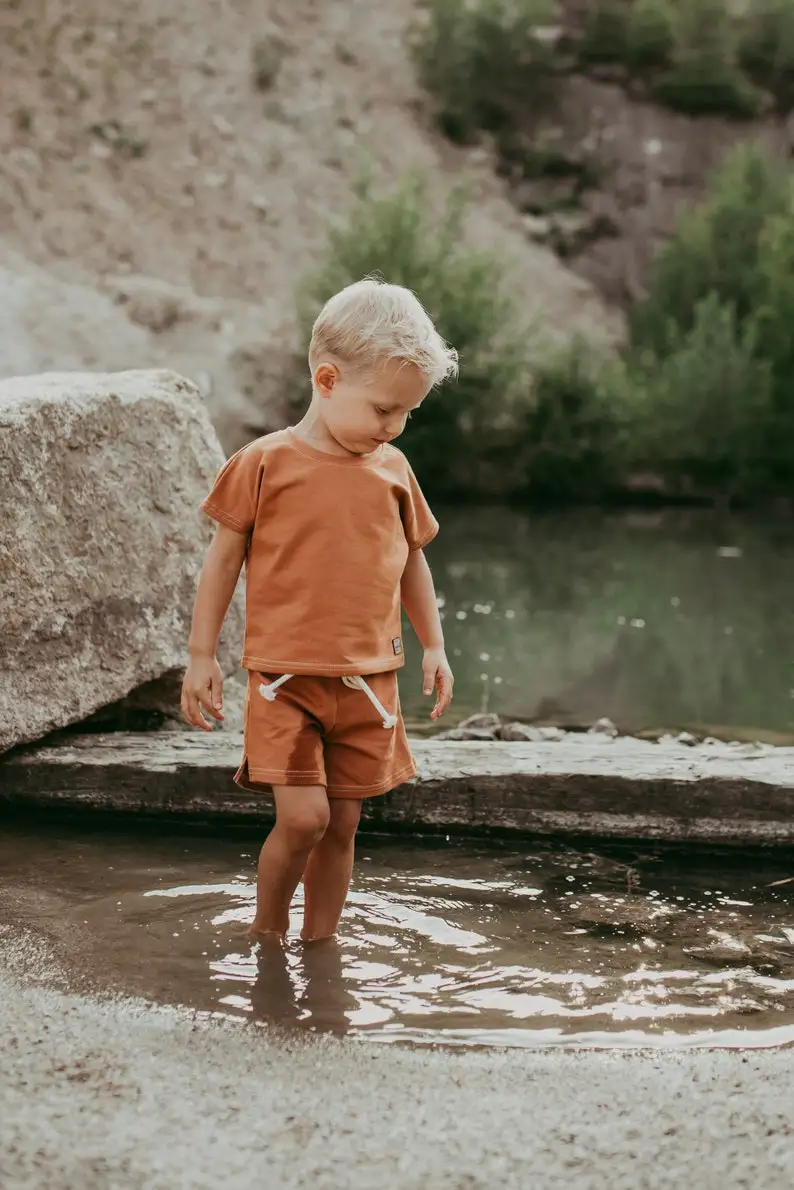 Quality Terry Family Matching Set Solid Color Custom Mommy and Me Clothing Outfit Sets With Label - Image 6