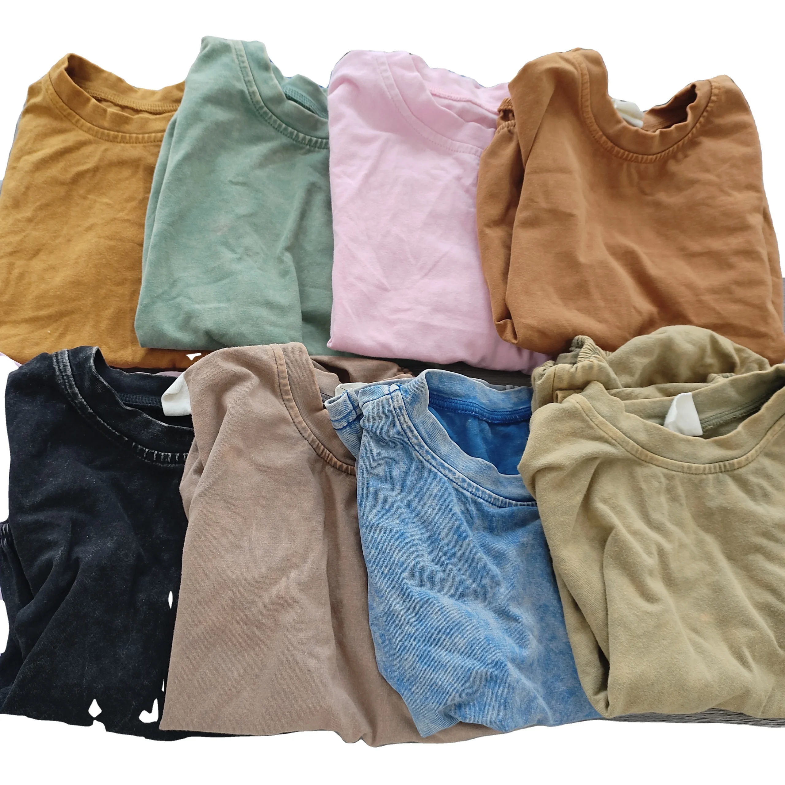 Custom Color Knitted Cotton Acid Wash Set Family Matching Outfit for Summer Kids Adult Short Set with Baby Romper