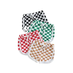 Checkered Print Shorts-Baby Short Toddler Shorts Checker Print-Trendy Baby Clothes Trendy Toddler Clothes Checkered Shorts