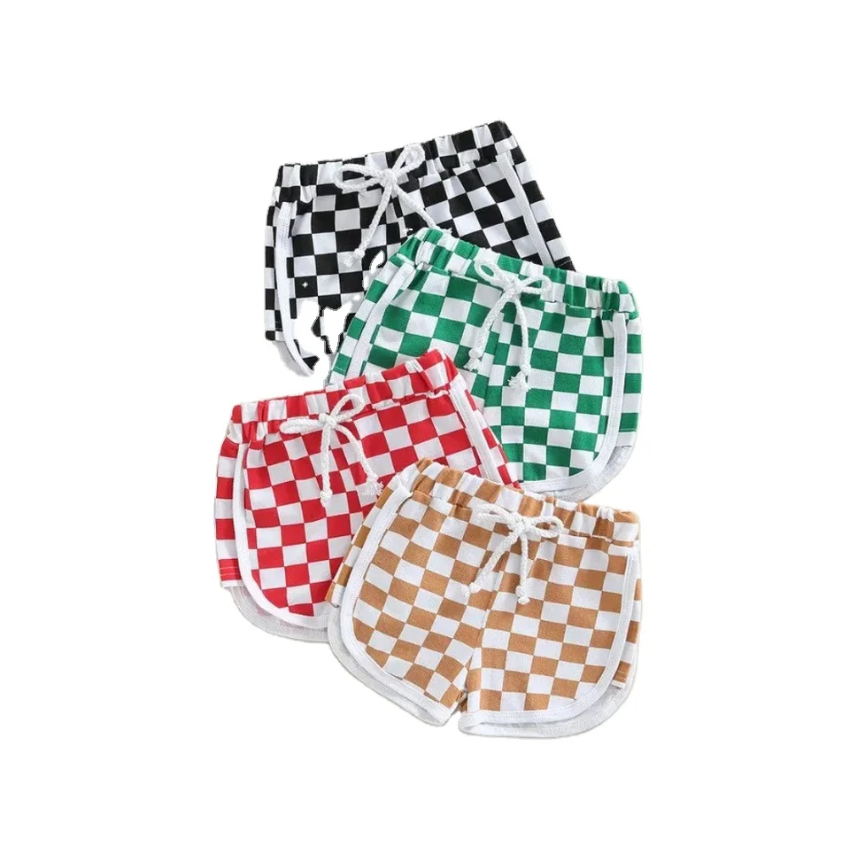 Checkered Print Shorts-Baby Short Toddler Shorts Checker Print-Trendy Baby Clothes Trendy Toddler Clothes Checkered Shorts