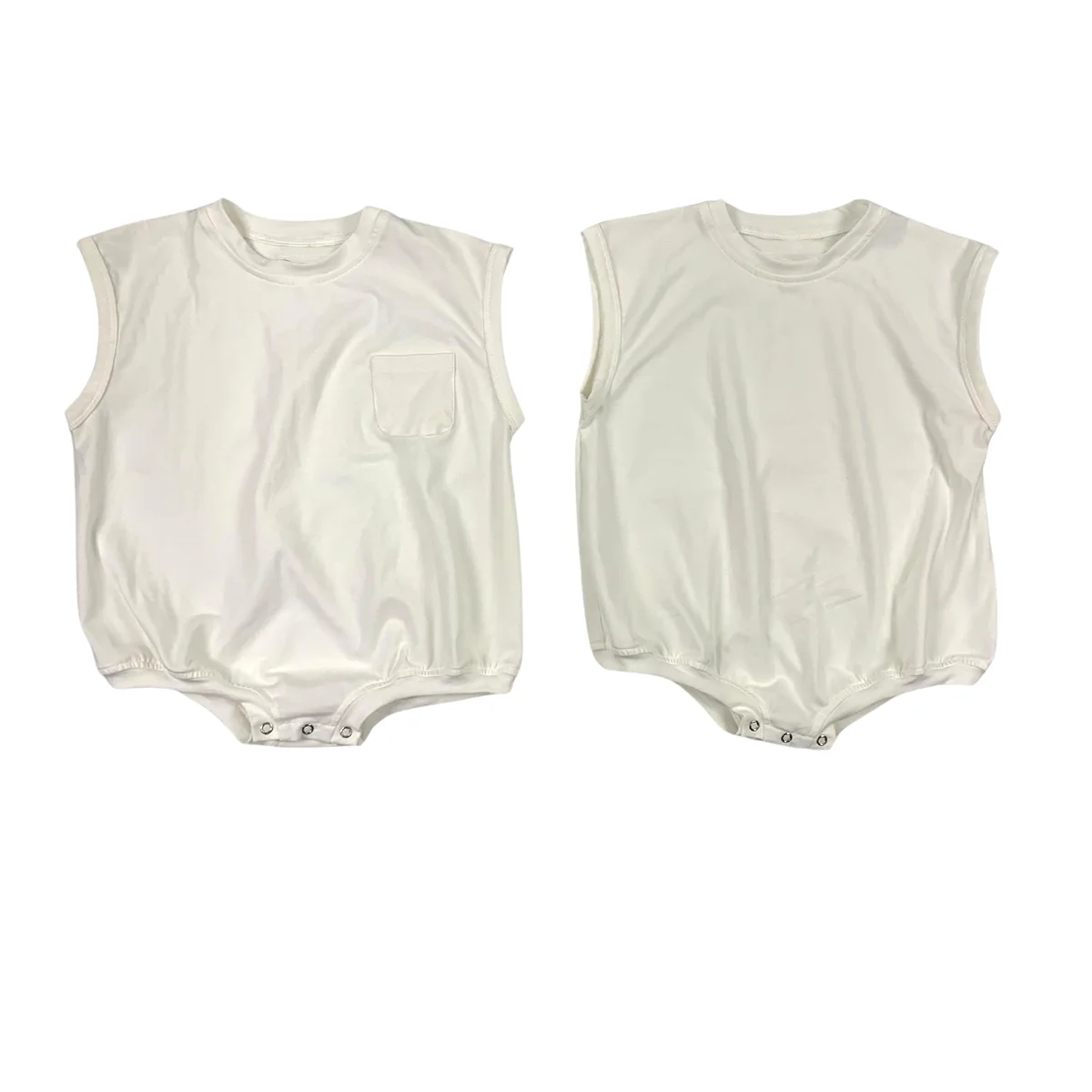 Factory Wholesale Jersey Cotton Solid Color Custom Pattern Breathable Sleeveless Baby Rompers for Summer