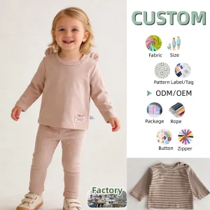 Children's Long-sleeved Shirts Spring and Autumn Striped T-shirt for Boys and Girls 0-neck Sweater Versatile Base Baby Hoodie