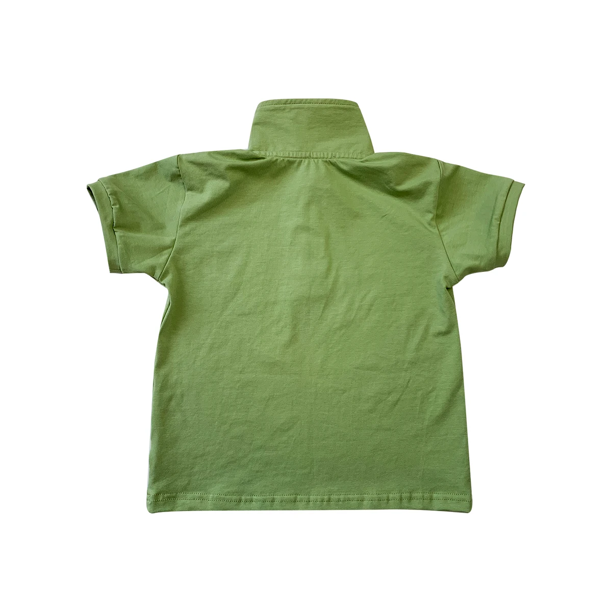 High Quality Custom Baby Knit Cotton Short Sleeve Toddler Print T-Shirt O-Neck Plain Color Cotton Polo Shirt - Image 3