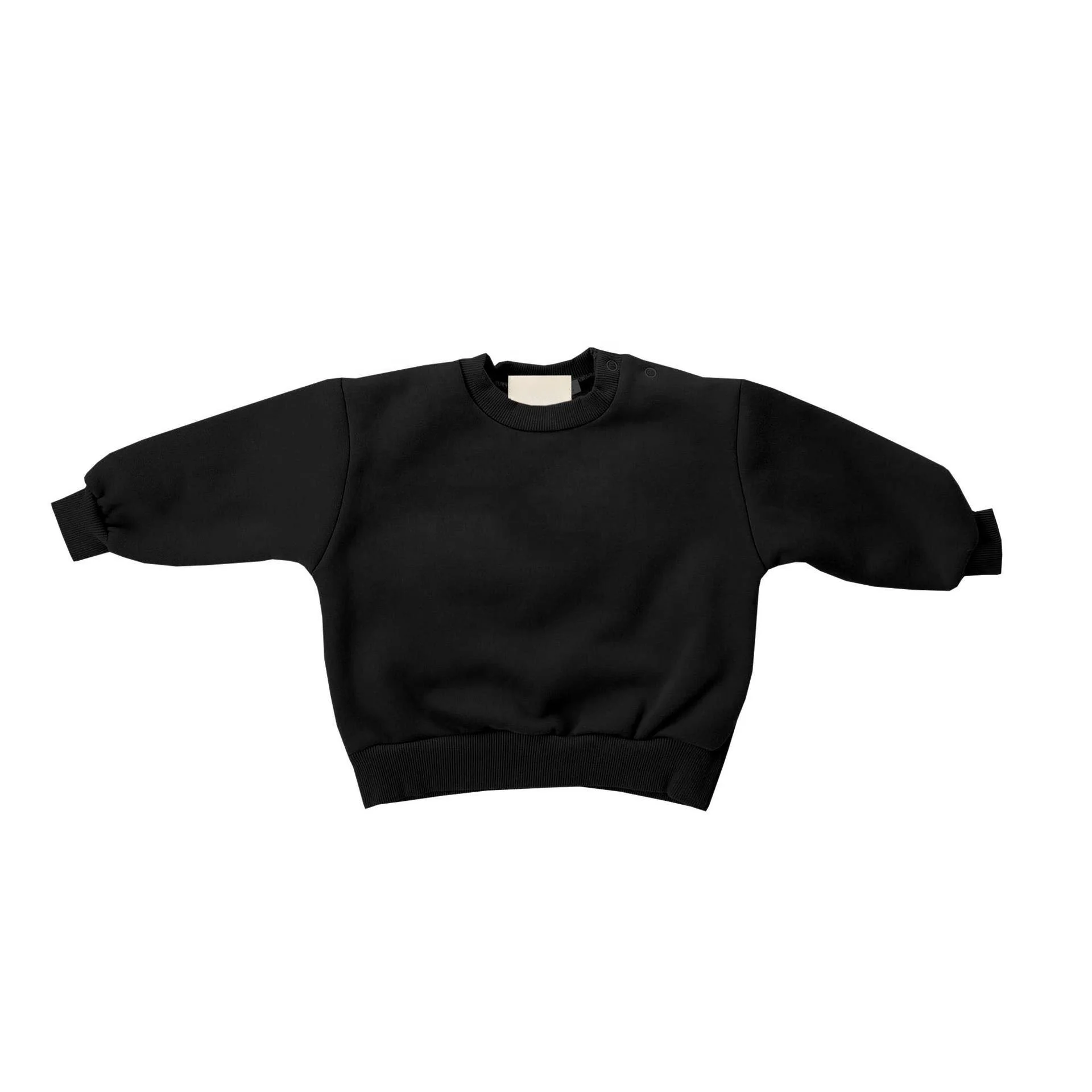 Custom Winter Warm Fleece Sweatshirt Long Sleeve Should Button Pullover Casual Jumper Shirt Top - Image 4