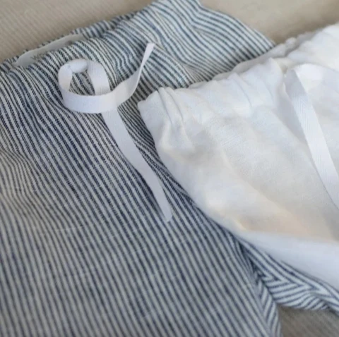 Custom Neutral Baby Clothes Pants Soft Linen Cotton Pocket Trousers Casual Pants Baby Cotton Clothes - Image 3