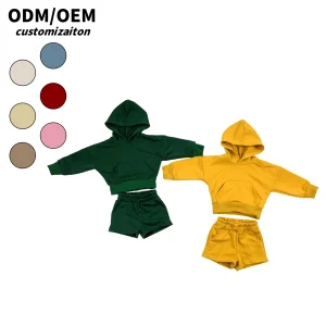 Custom Casual Cotton Striped Kids Shirt Baby Clothes Set Hoodies Spring Autumn Long Sleeve Long Pants 2-piece Set