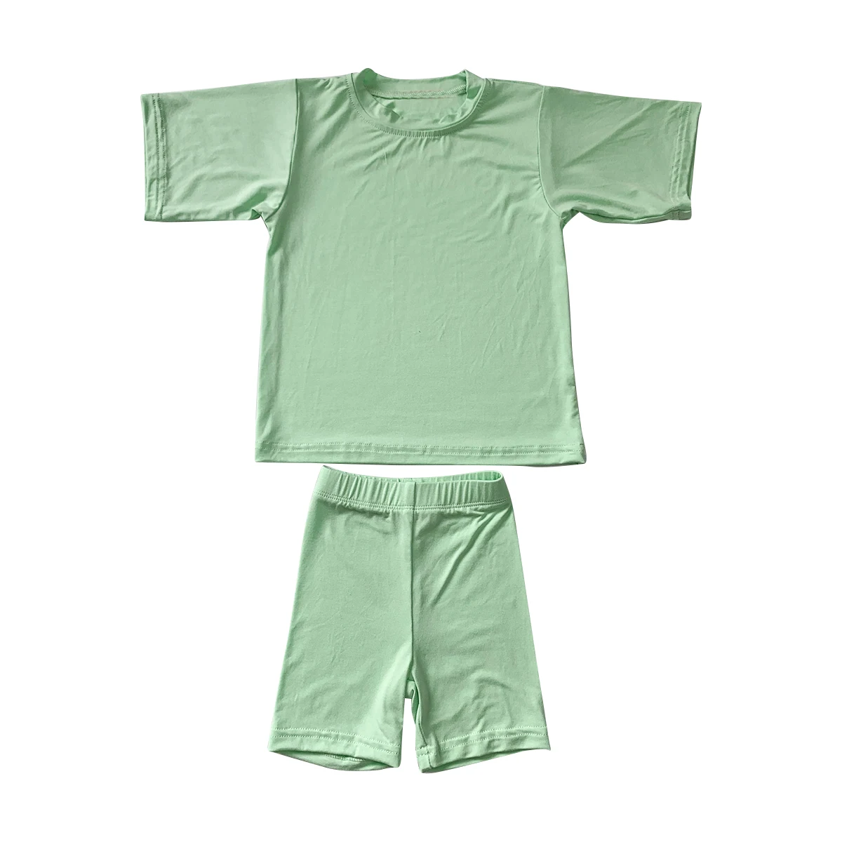 The Newest Hot Selling Bamboo Summer Set Casual Style Short Sleeve Two Pieces Baby Girls and Boys Clothing - Image 2