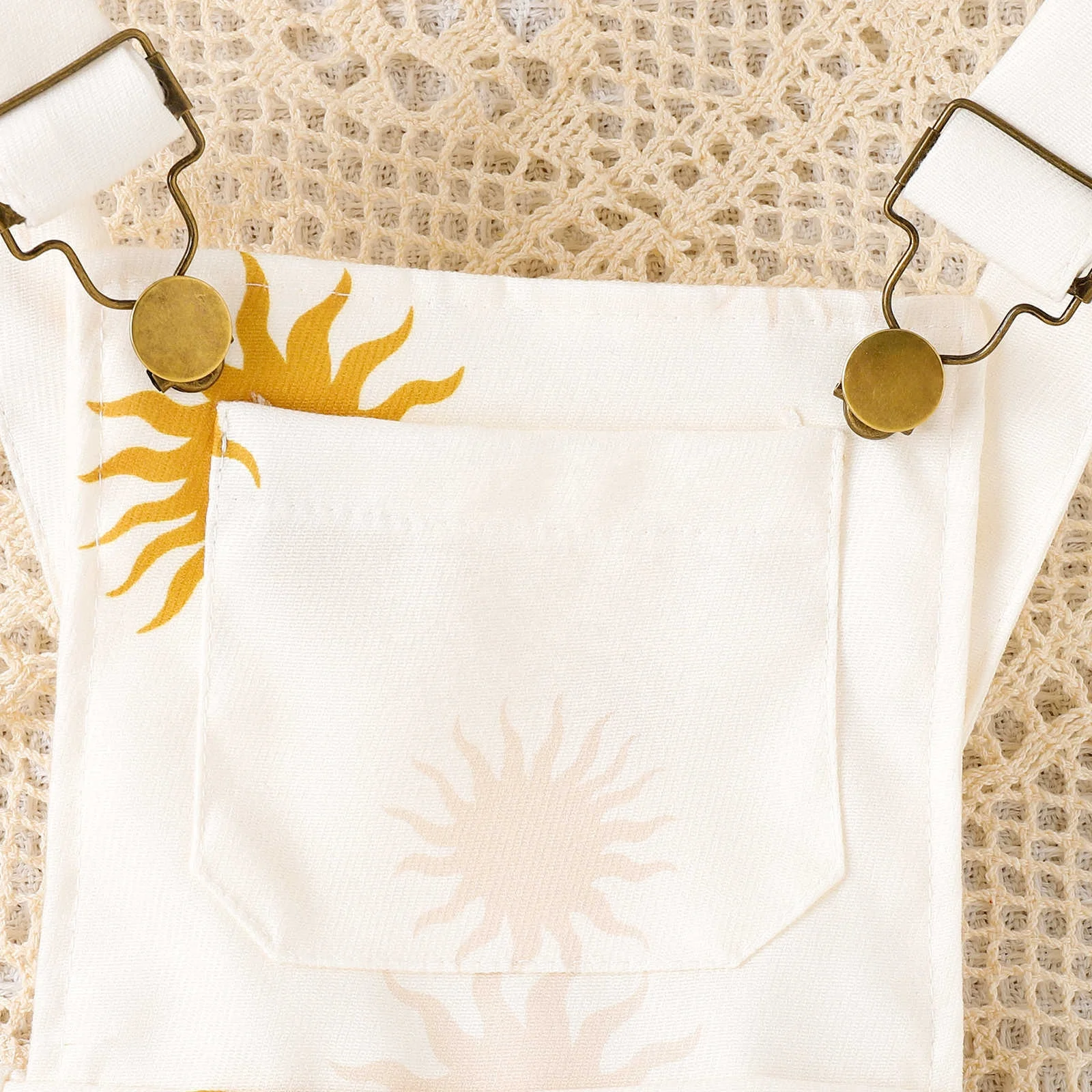 RTS Baby Toddler Girl Overalls Flower Sun and Cow Print Summer Short Overalls - Image 4