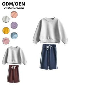Autumn and Spring Kids' Sporty Casual Fashionable Clothing Set Trendy Close-Fitting and Soft Expo Velvet