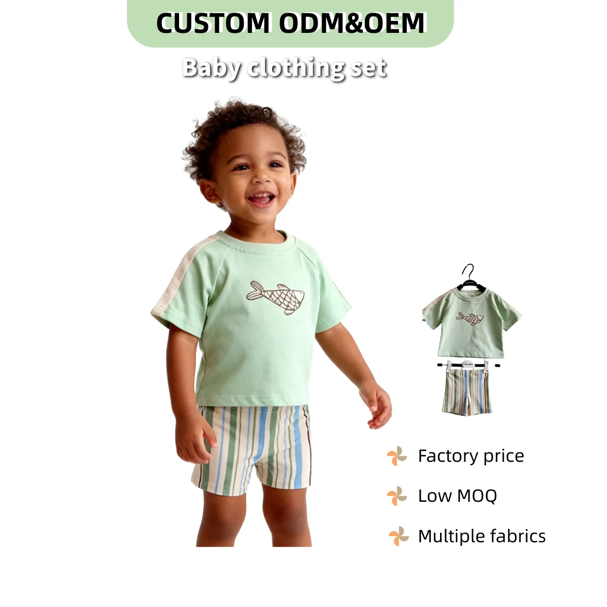 Customized Mommy and Me Toddler Girls Clothes Short Sleeves Crewneck Tops and Shorts Cute Summer 2 Pieces Short Sets - Image 2
