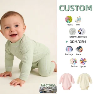 Qualied Baby Diaper Bag 100% Cotton Baby Romper Newborn Sleep Suit Baby Spring Summer and Winter Combined Coat Infant Onesie