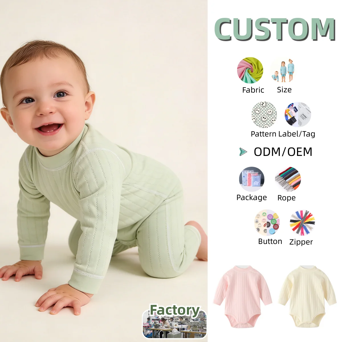 Qualied Baby Diaper Bag 100% Cotton Baby Romper Newborn Sleep Suit Baby Spring Summer and Winter Combined Coat Infant Onesie