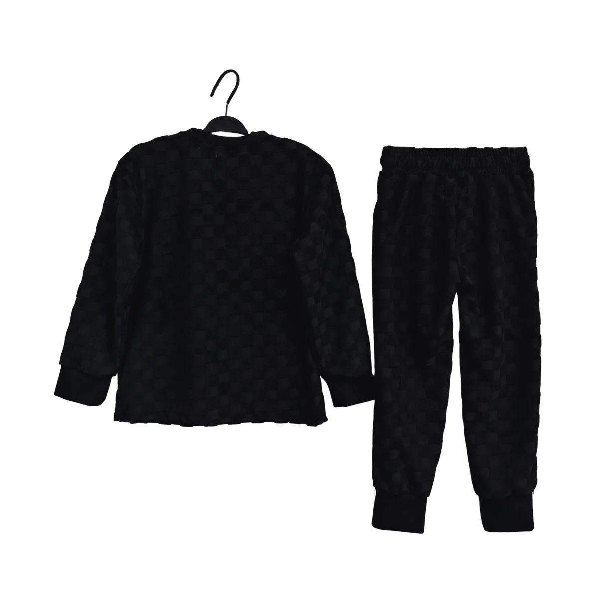 Comfortable Kids Clothes Set Checkerboard Towel Cloth Set Casual Spring Long Sleeve T-Shirt Pants Baby Clothing Set for 0-8T - Image 4