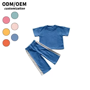 Summer Kids Short Sporty Casual Sweat-absorbing and Washable Fashionable and Trendy Towel Cloth Set