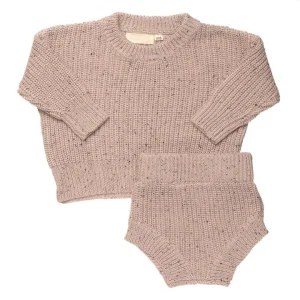 Custom Baby Toddler 100% Cotton Soft Oversized Knitted Sweater Set Jumper Suit