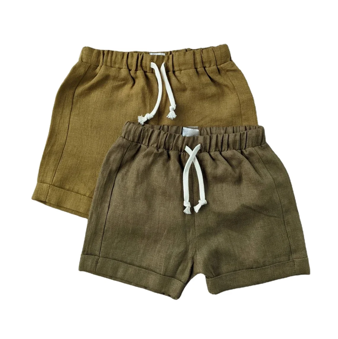 Custom Baby Toddler Boy Linen Cotton Blend Comfortable Summer Shorts Pants