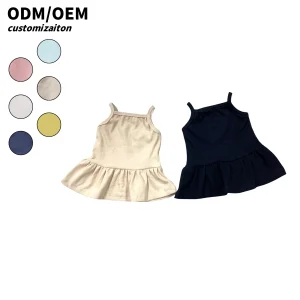 Summer Boys and Girls Casual O-Neck Rib Cotton T-shirt | Children's Sleeveless Tank Solid Breathable