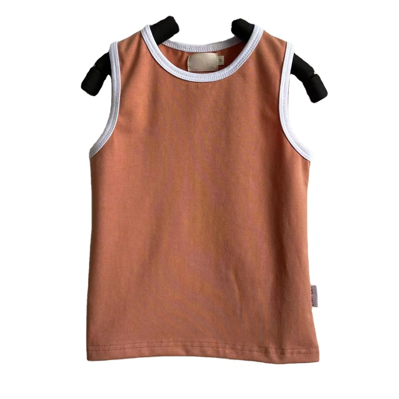 Custom Elastic Cotton Summer Baby Toddler Boy tank Top Shirts Clothes - Image 3