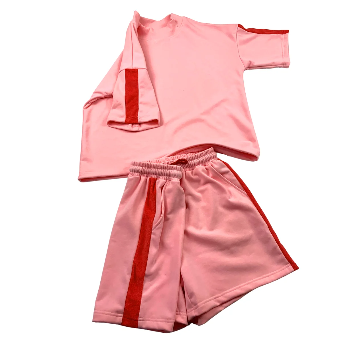 Custom Mom and Me Loose Casual Summer Short Sleeve Set Comfortable Pajamas Shorts Two Piece Set - Image 5