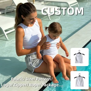 Custom Mommy and Me Girls Cotton Camisole Fresh and Casual Style for Summer Family Matching Wholesale for Children