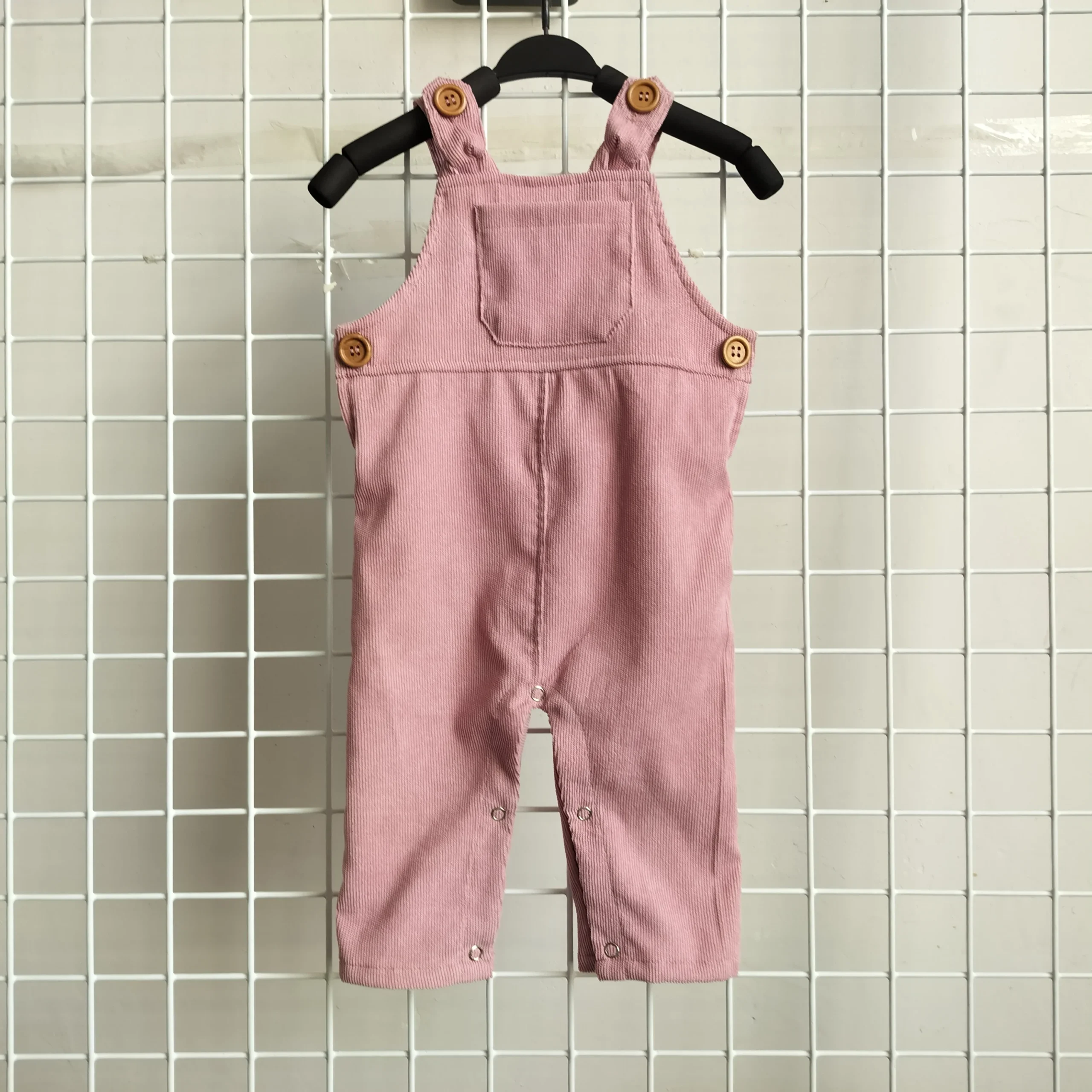 Corduroy Newborn Baby Jumpsuit for Girls Fashion New Spring Autumn Kids Pants for Boys Solid Pocket Overalls - Image 3