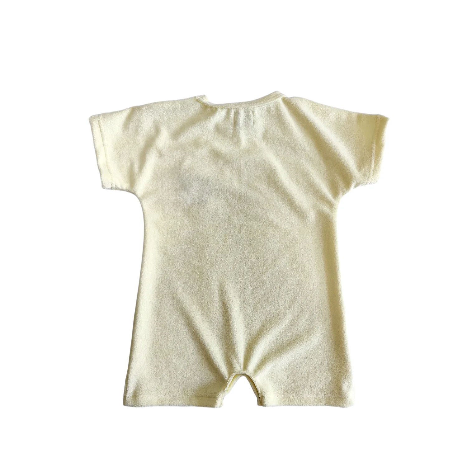 Summer Baby Romper Infant Jumpsuit Terry Cloth Baby Short Sleeve Romper Soft Solid Color Toddler Onesie Baby Clothing for 0-3T - Image 5