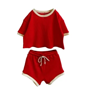 Toddler Girls Summer Outfits Ribbed Halter Crop Top Romper Bodysuit +Floral Bloomer Shorts+Headband Clothes Set