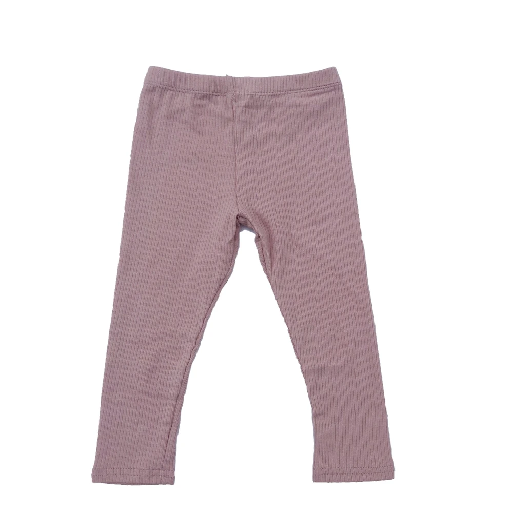 Spring Autumn Toddler Boy Girl Fashion Leggings Ribbing Cotton Solid Color Trousers Children's Pants - Image 6