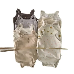 Summer Baby Girl Bodysuit Infant Floral Print Sleeveless Sling Romper