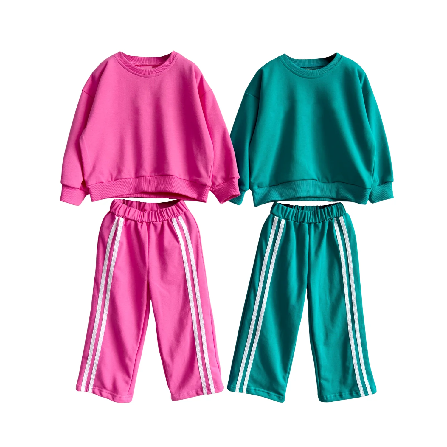 Comfortable Kids Clothes Set Long-sleeved Children's Hoodie Pullover Set Casual Spring Baby Clothing Set Bright 2piece Baby Set - Image 2