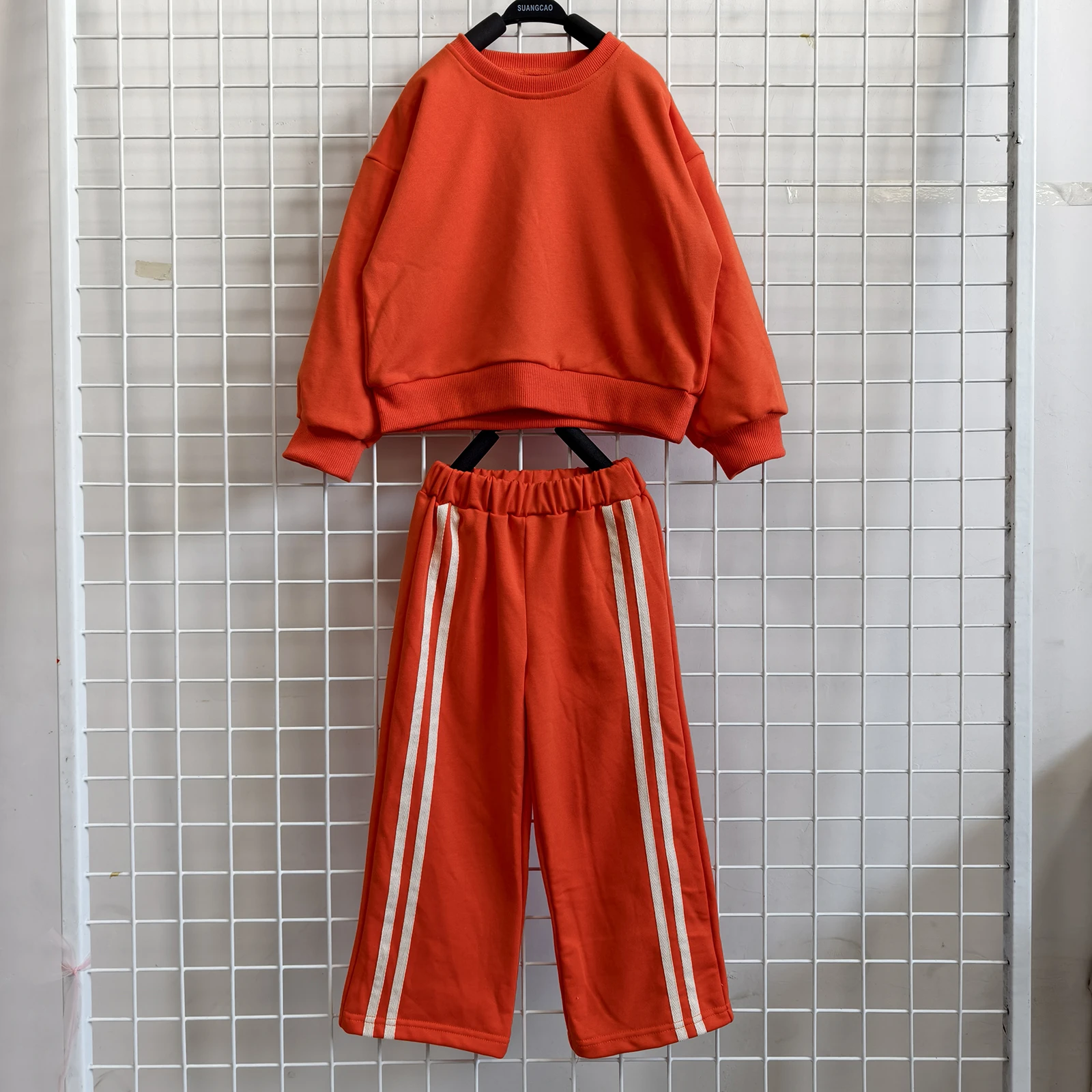 OEM Kids Clothes Set Toddler Baby Boy Girl Clothes Solid Tshirt Long Sleeve Top Pants 2PCS Summer Baby Outfit Set Sweatsuit - Image 2