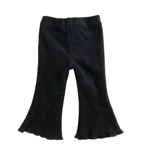 Wholesale Baby Girl Clothes Leggings Soft Ribbed Cotton Custom Solic Color Flares Girls Pants  OEM Design