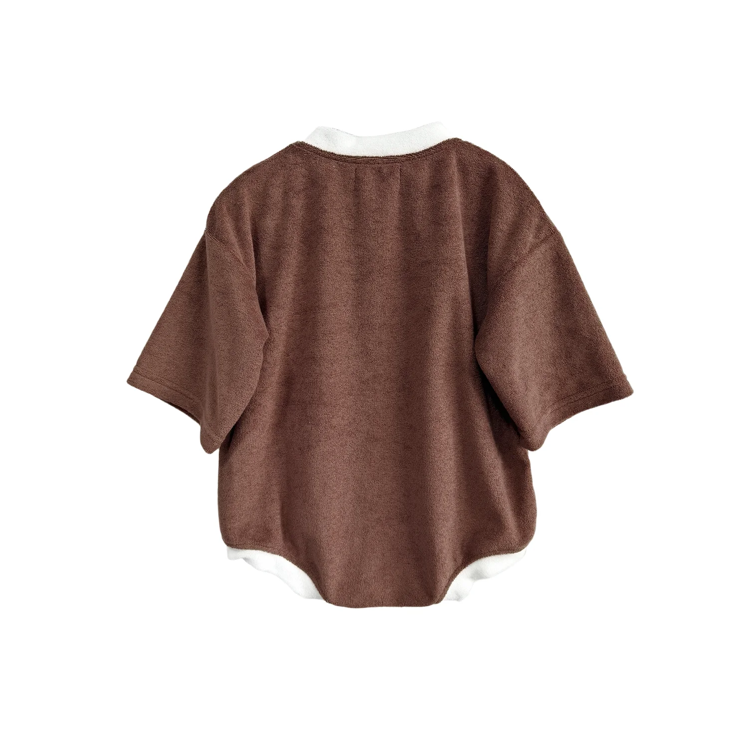 OEM Baby Clothing Bodysuits Baby Announcement, Toddler Boys Girls Terry Cloth Romper Short Sleeve Jumpsuit Outfits - Image 4