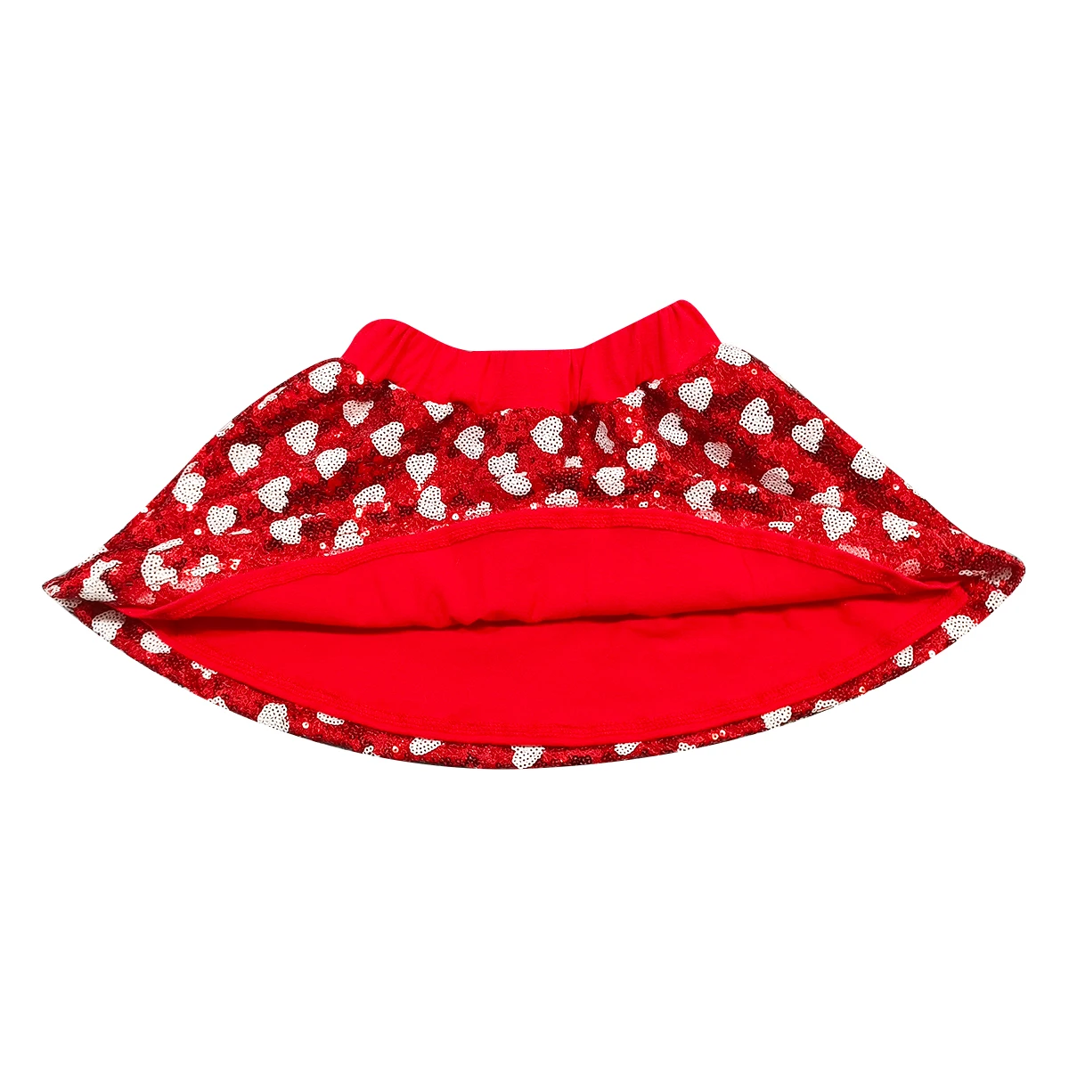 Girls Silver Sequin Skirt Kids Party Glitter Skirt with Lining A-line Dance Flared Glittery Skirt - Image 6