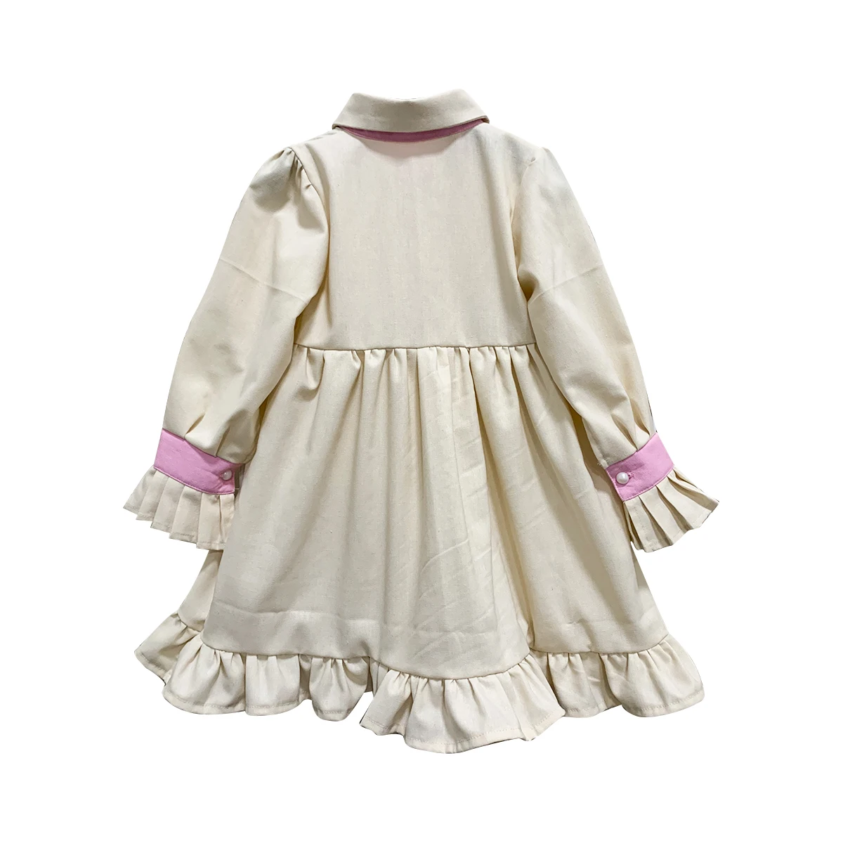 Customized Long-Style Sweet and Cute Bright Cotton and Linen Skirt Fashionable Trendy Personalized Girls Dress for Kids - Image 6