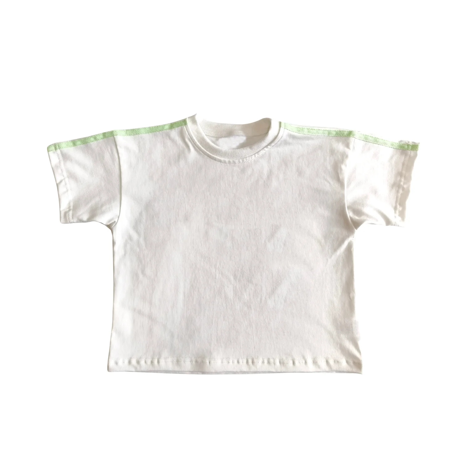 Custom Summer Baby T-Shirt 230g 100% Cotton Children's T-shirt Short Sleeve Breathable Cute Baby Clothing with Side Webbing - Image 2