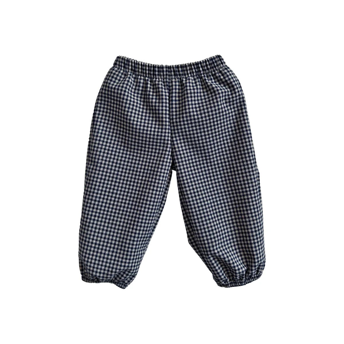 Hot Selling Unisex Linen Cotton Pants Custom Color Casual Straight Pants with Plaid Pattern for Spring - Image 5