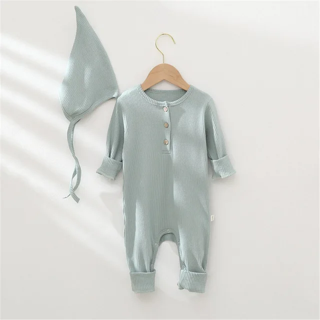 Baby Boy Rompers Sets Infant Clothes Autumn NewBorn Baby Rompers Ribbed Kids Jumpsuit Pajamas Winter New Born Boys Clothes - Image 2