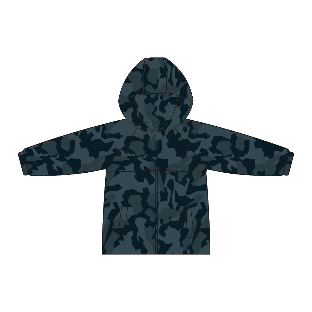 Custom Toddler Boy Spring Jacket Camo Seamless Pattern Kid's Windbreaker Casual Sport Windproof Waterproof Coat - Image 3