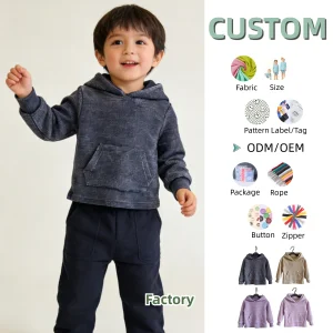 Children's Winter Casual Jacket  Boys' Waffle-style Snowflake Hooded Jacket Quilted Warm Baby Coat Long-sleeved Boys' Jacket
